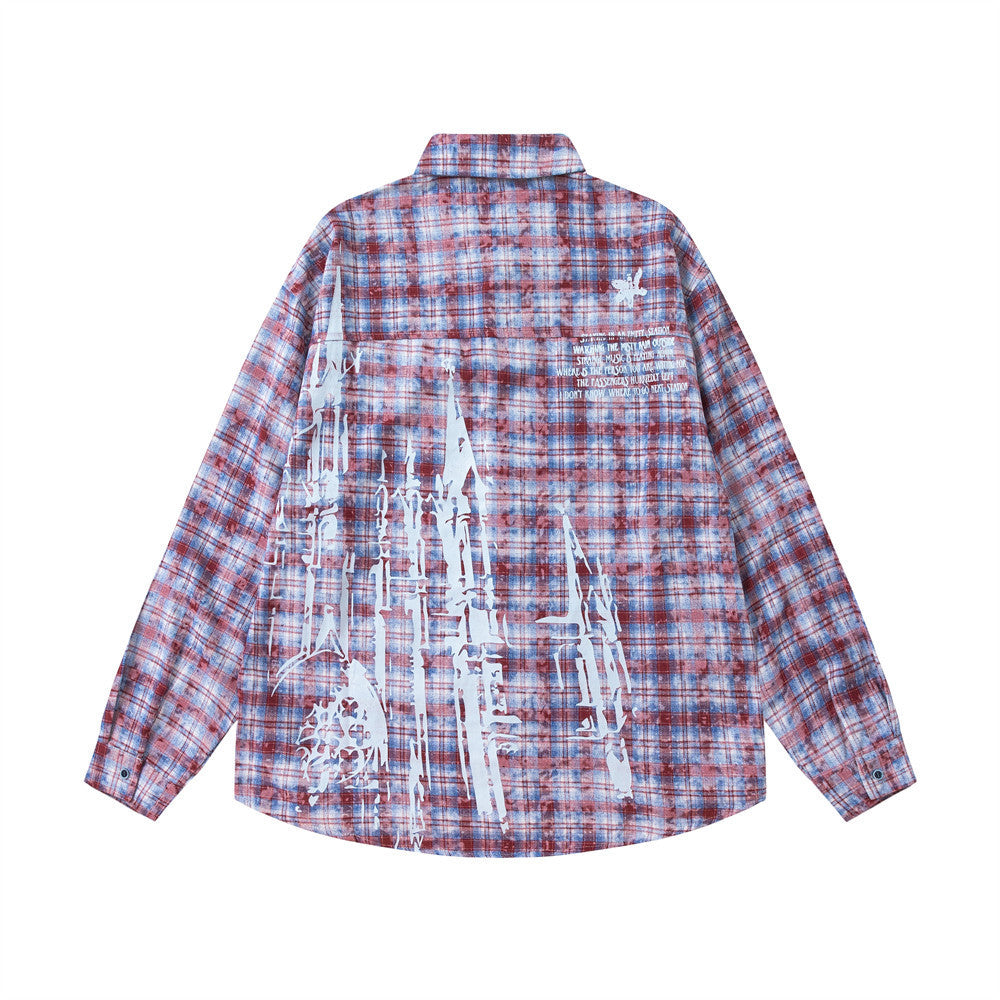 Millionaire Mindset Washed Plaid Long Sleeve