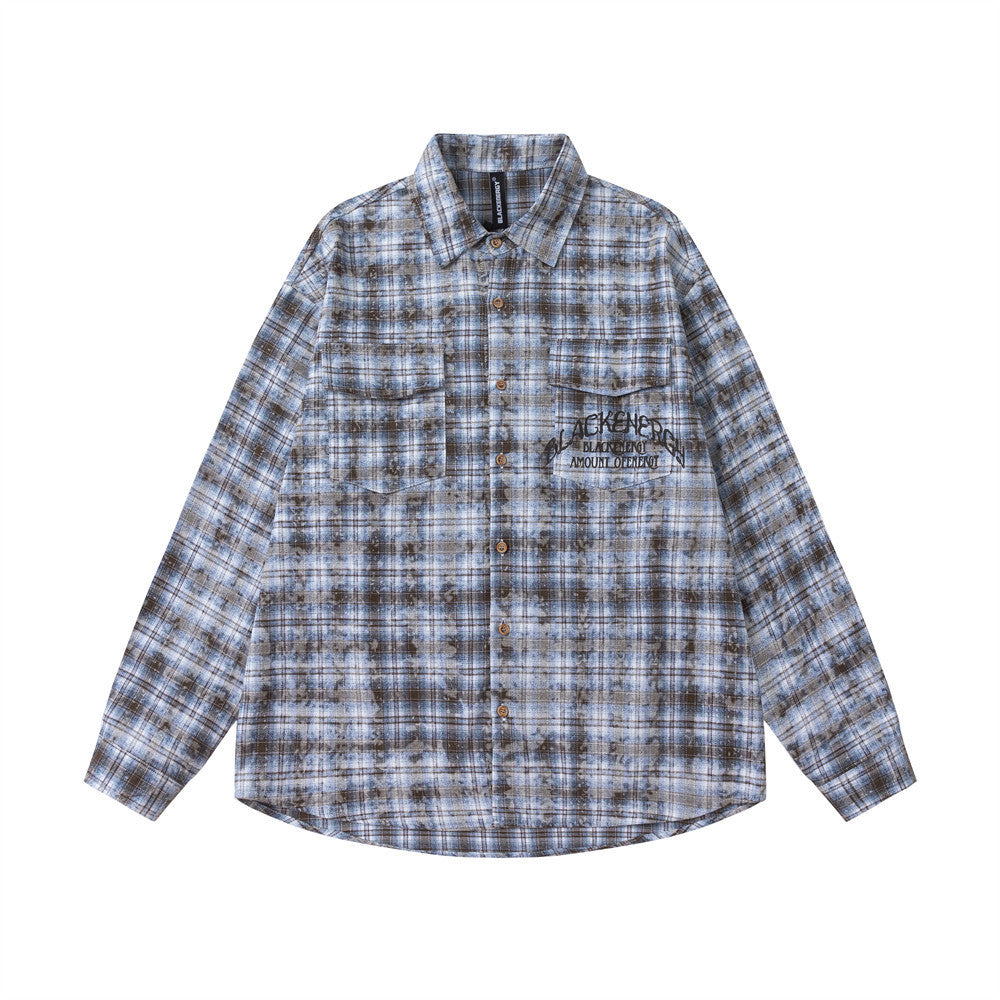 Millionaire Mindset Washed Plaid Long Sleeve