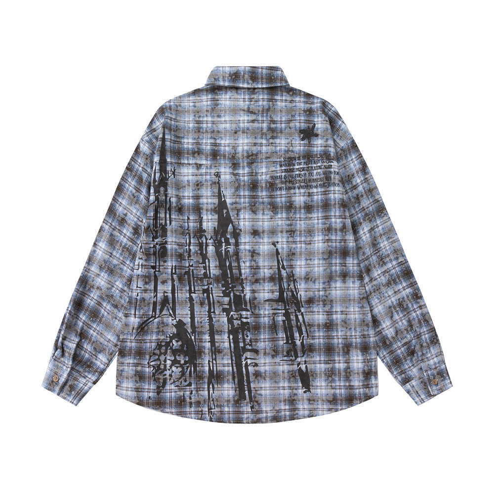 Millionaire Mindset Washed Plaid Long Sleeve